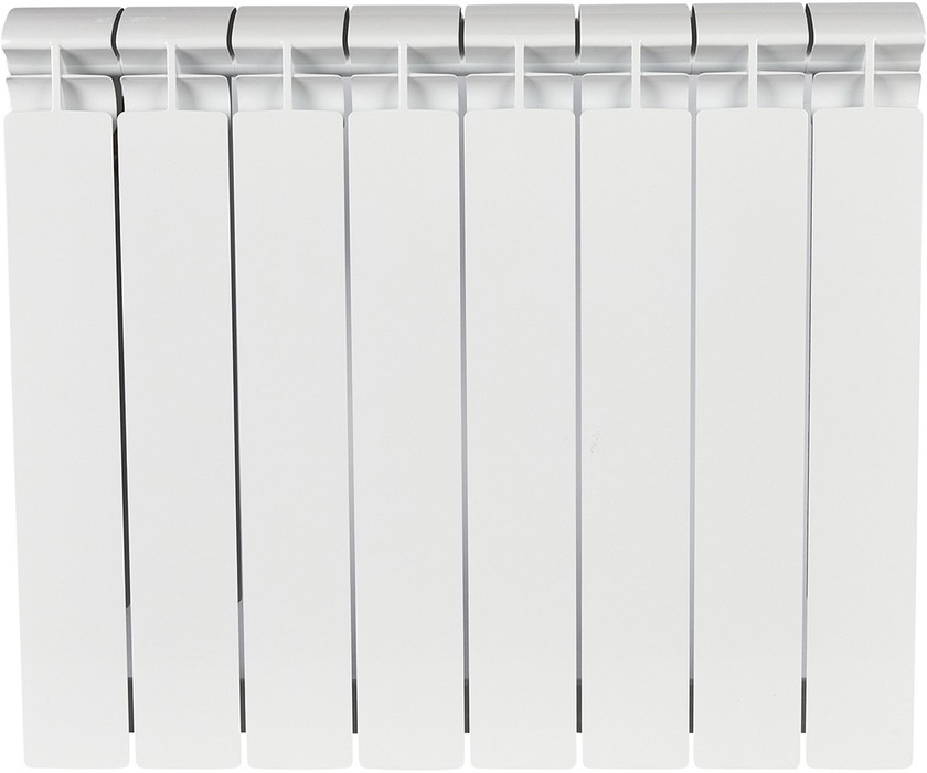 Алюминиевый радиатор STOUT ALPHA 500 8 секций, цвет белый - фото 2