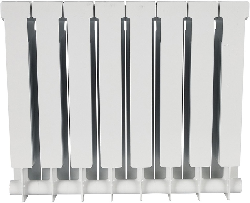 Алюминиевый радиатор STOUT ALPHA 500 8 секций, цвет белый - фото 3