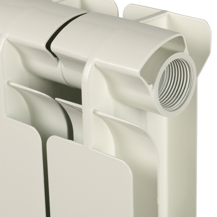 Алюминиевый радиатор STOUT BRAVO 500 4 секции, цвет белый - фото 7