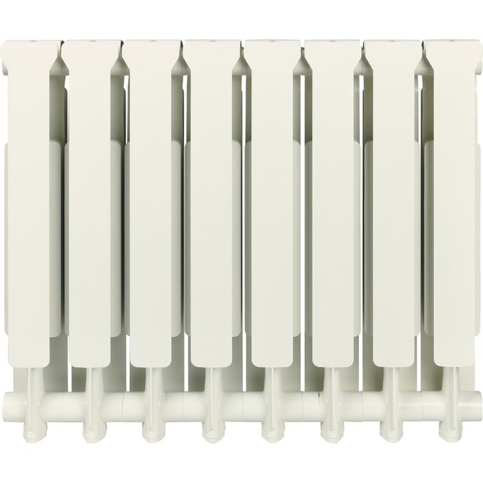 Алюминиевый радиатор STOUT BRAVO 500 8 секций, цвет белый - фото 4