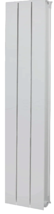 Алюминиевый радиатор STOUT Oscar 1800 3 секции (RAL 9010), цвет белый
