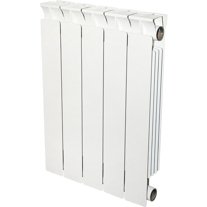 Биметаллический радиатор STOUT STYLE 500 6 секций, цвет белый - фото 1