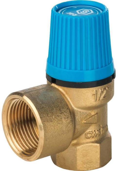 Предохранительный клапан STOUT когтерез боковой средний эргономичный отверстие 11 мм голубой с белым