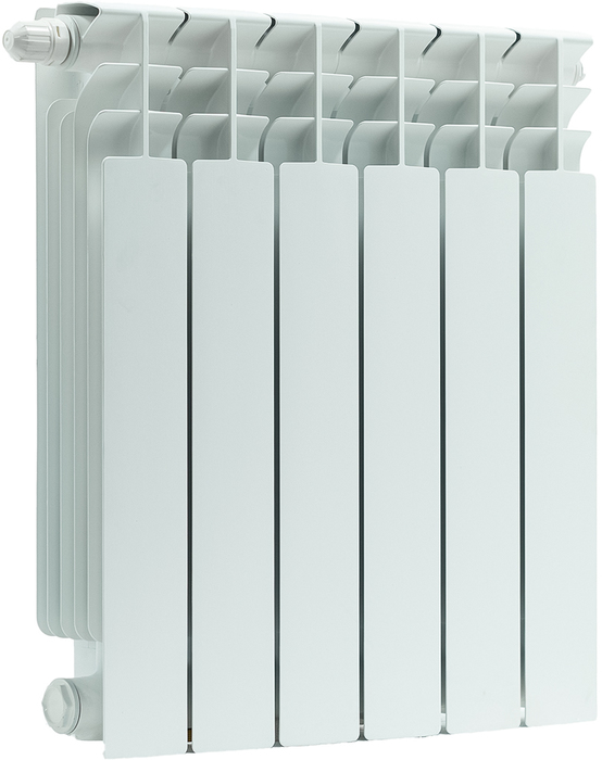 Биметаллический радиатор STOUT Titan 500 н/п 6 секции (SRB-3320-050006), цвет белый
