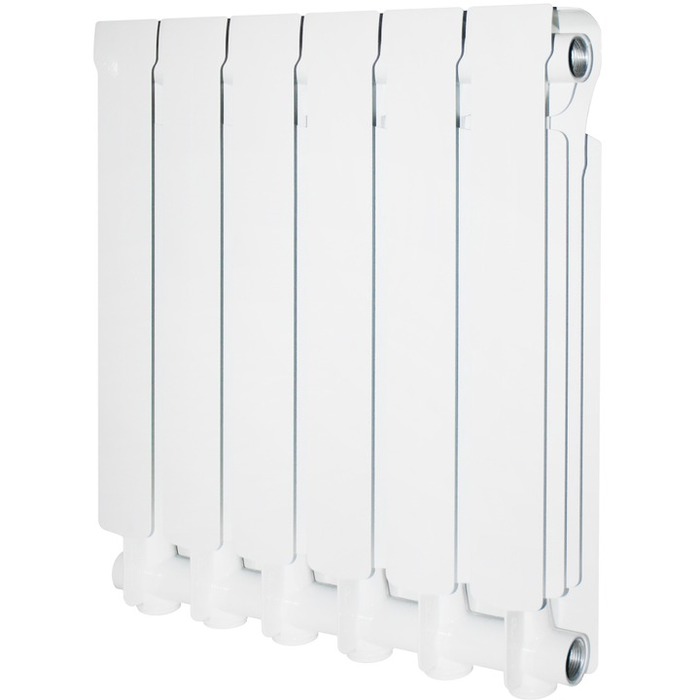 Алюминиевый радиатор STOUT VEGA 500 6 секций, цвет белый - фото 2