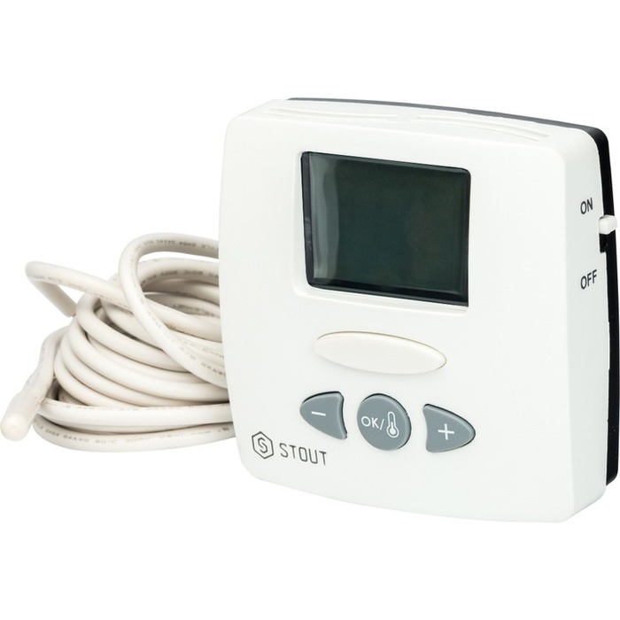 Термостат комнатный электронный STOUT электронный сенсорный термостат для теплых полов tdm