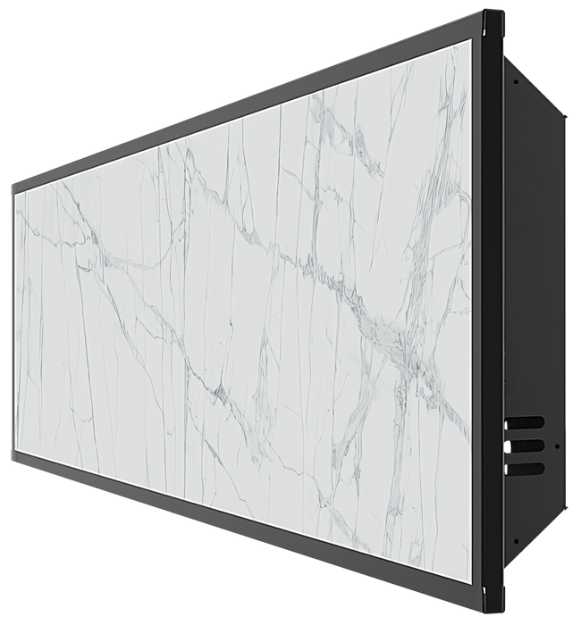 Отопительная панель STOUT WHITE STONE SCT 120*30 белый гранит / черный корпус