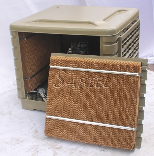 Стационарный охладитель-увлажнитель с нижней подачей, LED пультом, гигростатом Sabiel