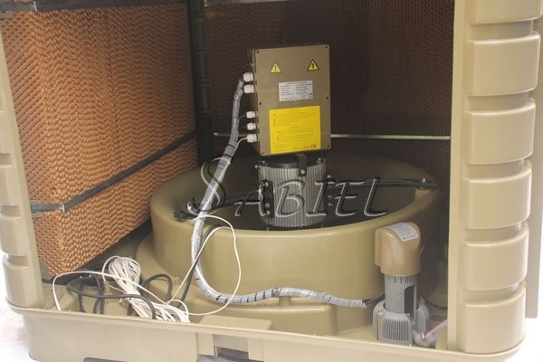 Стационарный охладитель-увлажнитель с нижней подачей, LED пультом, гигростатом Sabiel