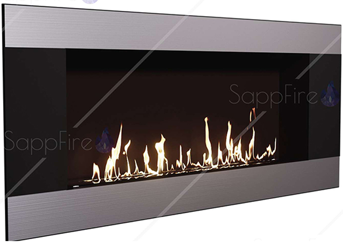 

Настенный биокамин Sappfire, Серебристый, Sappfire Mercury Horizontal 1500