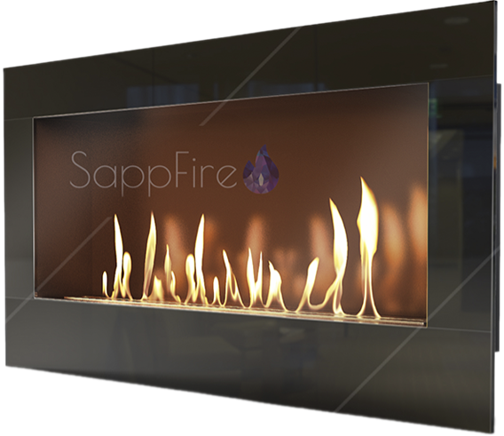 

Настенный биокамин Sappfire, Черный, Sappfire Mercury Stemalit 1200