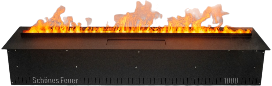 Линейный электрокамин Schones Feuer 3D FireLine 1000, цвет черный - фото 1