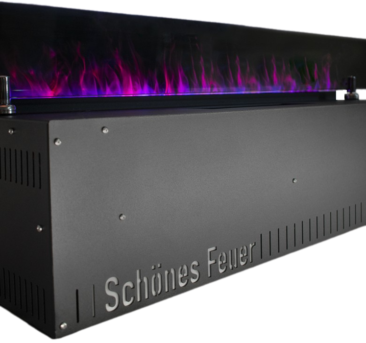 Линейный электрокамин Schones Feuer 3D FireLine 1000 Pro стальной + синий цвет Schones Feuer 3D FireLine 1000 Pro стальной + синий цвет - фото 3
