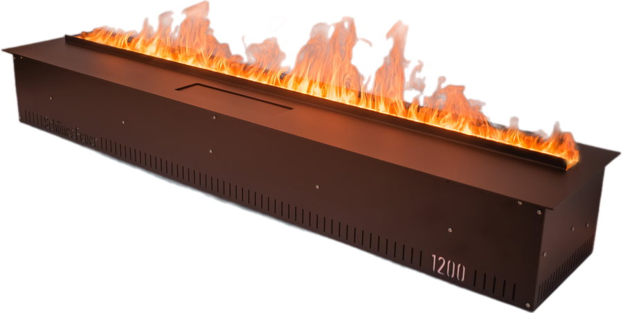Линейный электрокамин Schones Feuer 3D FireLine 1200 Pro + синий цвет