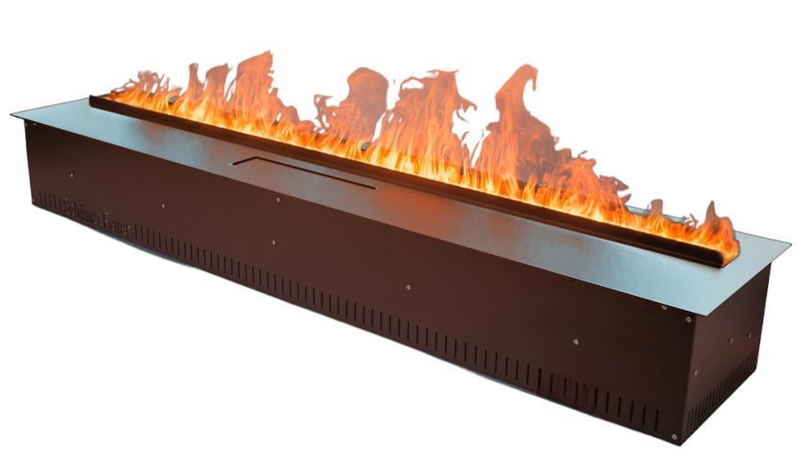 Линейный электрокамин Schones Feuer 3D FireLine 1200 Pro стальной, цвет черный