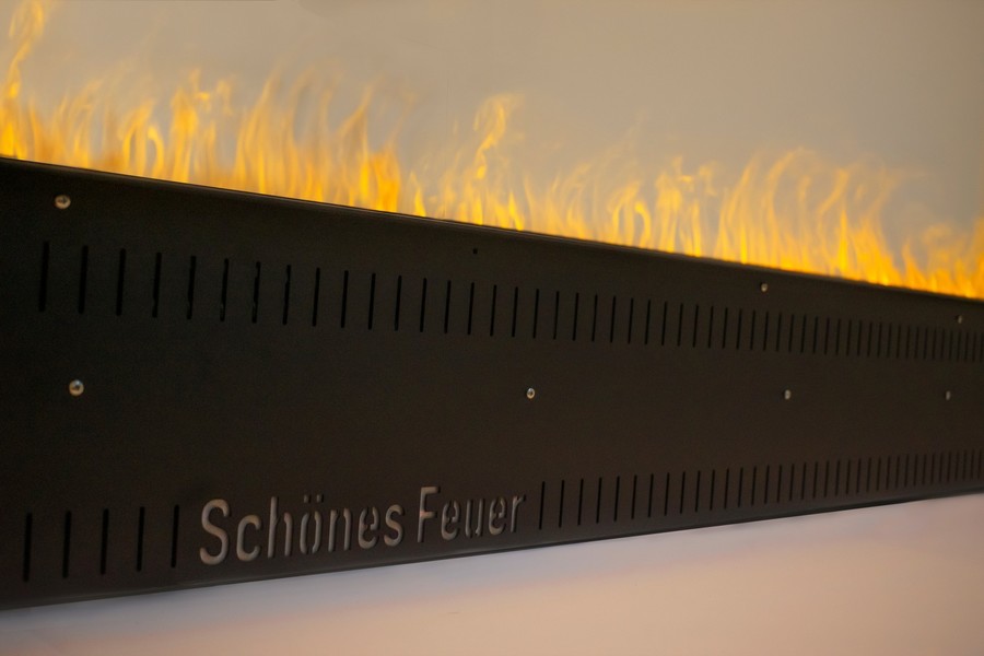 Встраиваемый очаг в модуль Schones Feuer 3D FireLine 1200 стальной, цвет серебристый - фото 6