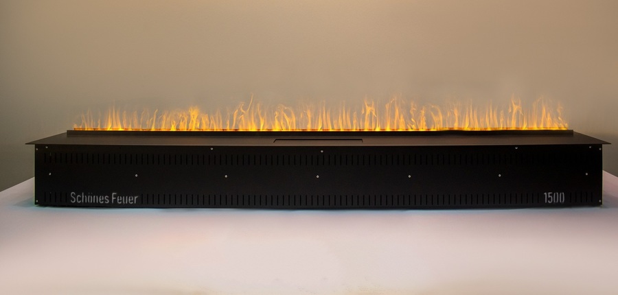 Линейный электрокамин Schones Feuer 3D FireLine 1500, цвет черный - фото 2
