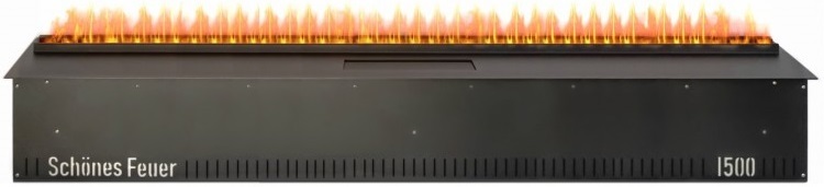 Линейный электрокамин Schones Feuer 3D FireLine 1500, цвет черный - фото 1