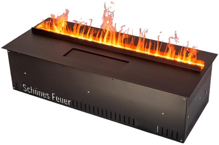 Линейный электрокамин Schones Feuer 3D FireLine 600 Pro + синий цвет