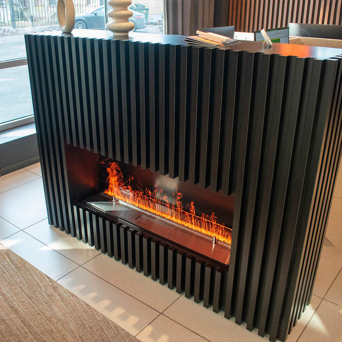 Линейный электрокамин Schones Feuer 3D FireLine 600 Pro стальной, цвет черный - фото 4