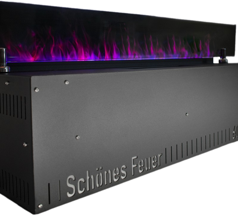 Линейный электрокамин Schones Feuer 3D FireLine 600 Pro стальной + синий цвет Schones Feuer 3D FireLine 600 Pro стальной + синий цвет - фото 3