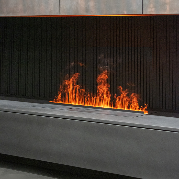 Встраиваемый очаг в модуль Schones Feuer 3D FireLine 800 стальной, цвет серебристый - фото 6
