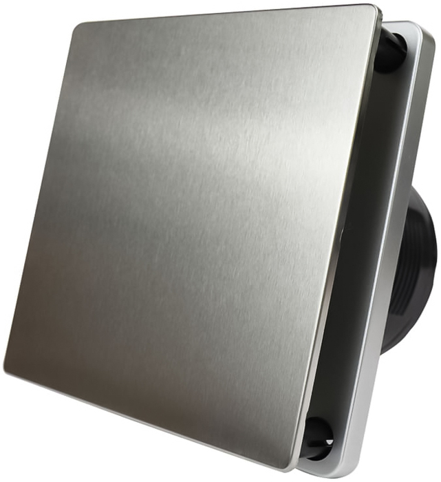 Вытяжка для ванной диаметр 100 мм Seicoi SKSP04-01 Steel, цвет серый - фото 1