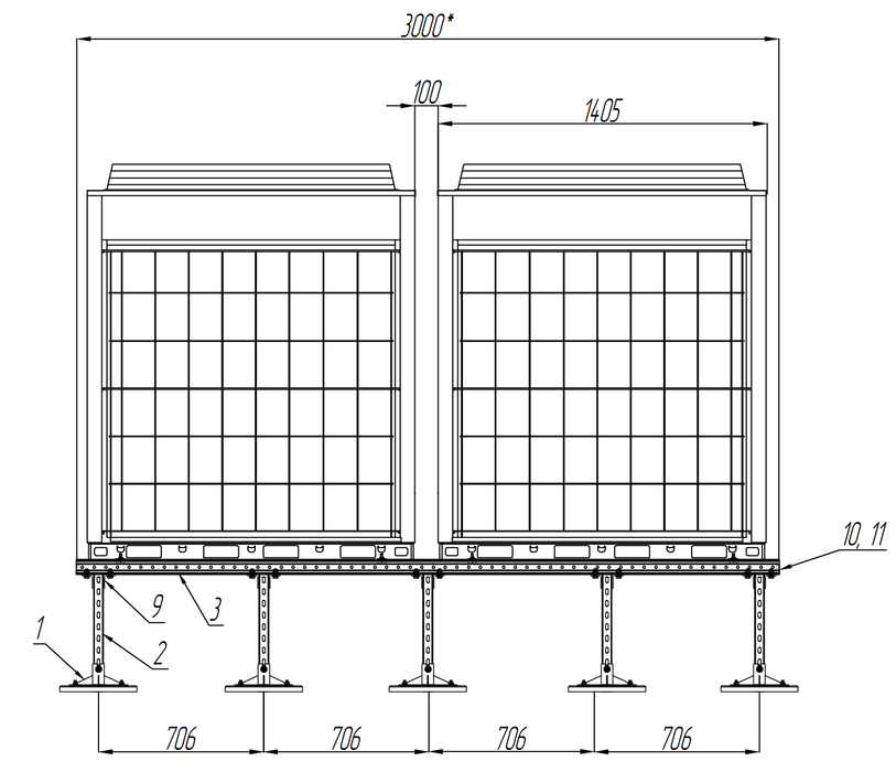 Подставка для кондиционера TMC подставка для крышек и разделочных досок доляна 17×14×17 см