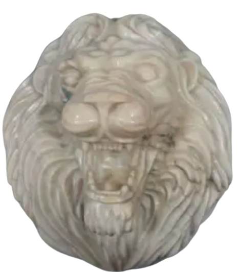 Глиптика и скульптура Talc Голова льва, цвет бежевый