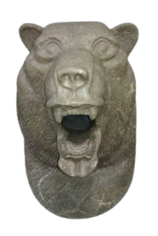 Глиптика и скульптура Talc Голова медведя, цвет бежевый