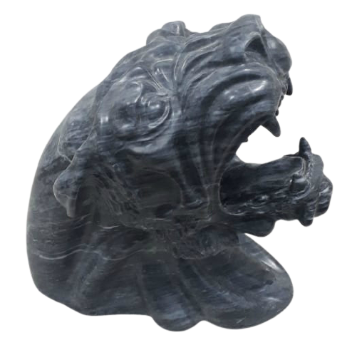 Глиптика и скульптура Talc Голова пантеры, цвет черный
