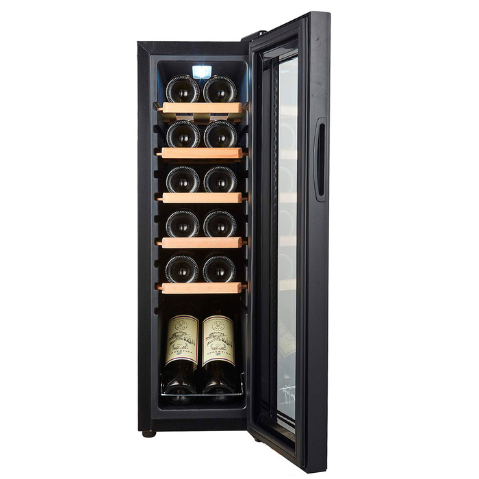 Отдельностоящий винный шкаф 12-21 бутылка Temptech NWC32SB-W, цвет черный - фото 3