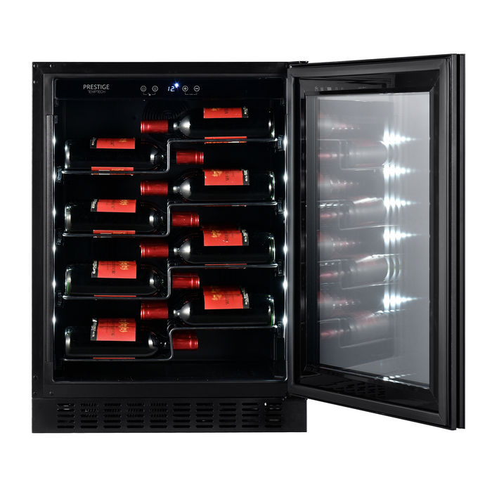 Встраиваемый винный шкаф 22-50 бутылок Temptech PRESPROX60SRB, цвет черный - фото 2