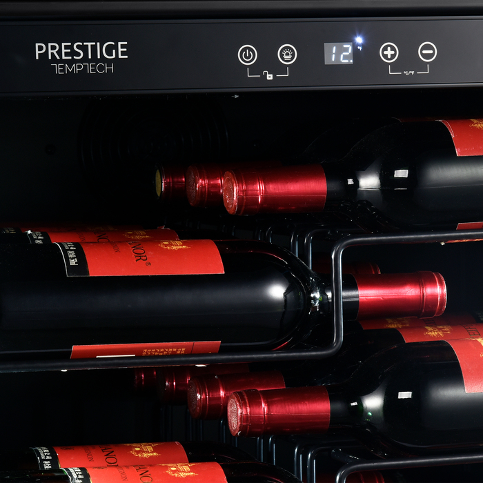 Встраиваемый винный шкаф 22-50 бутылок Temptech PRESPROX60SRB, цвет черный - фото 6