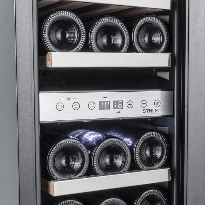 Встраиваемый винный шкаф Temptech STX30DRB, цвет черный - фото 3