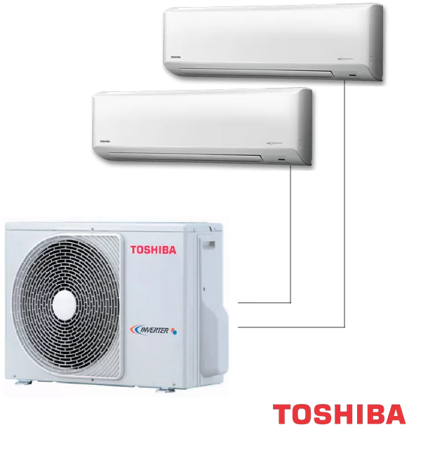 Внешний блок мульти сплит-системы на 2 комнаты Toshiba канальный внутренний блок мульти сплит системы toshiba