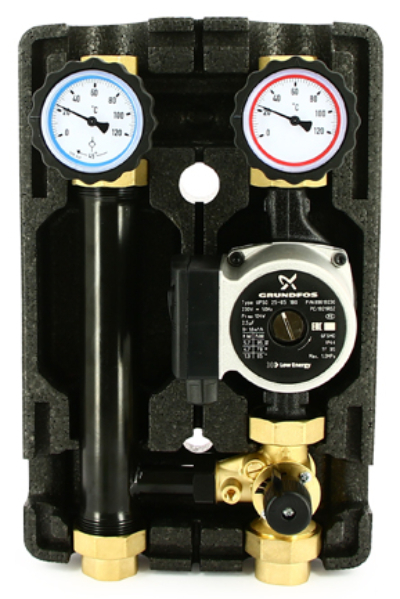 

Насосная группа Uni-fitt, Uni-fitt DN25, с 3-х ход. клапаном, Grundfos UPSO 25-65