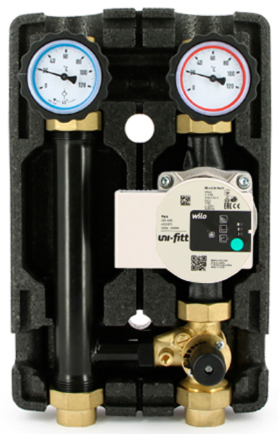 

Насосная группа Uni-fitt, Uni-fitt DN25, с 3-х ход. клапаном, Wilo Para 25/6