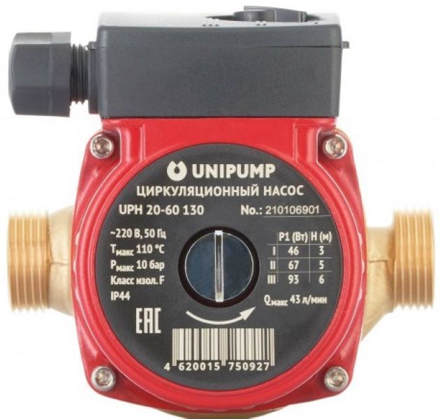 Циркуляционный насос Unipump UPН 20-60 130 циркуляционный насос unipump unipump pн 20 60 130