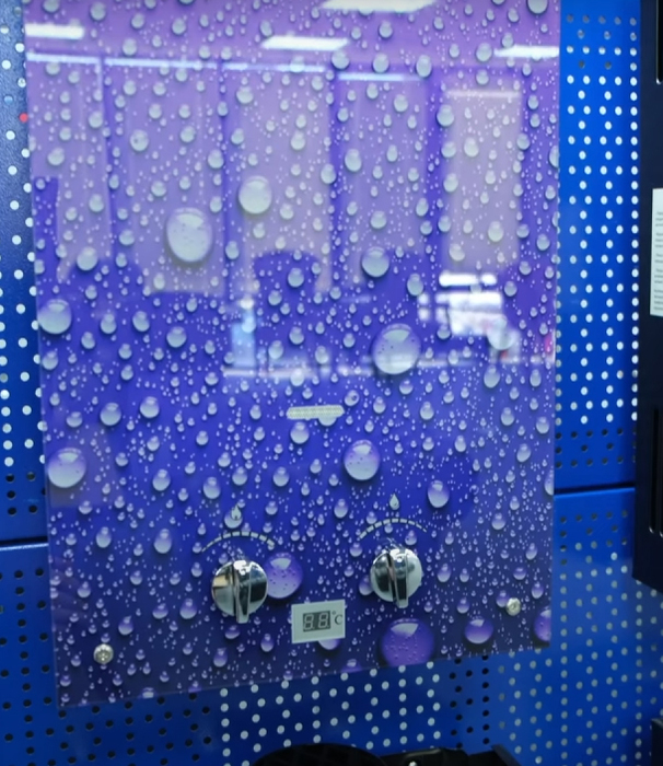 Газовый проточный водонагреватель VEKTOR eco G (капли на стекле), размер 550х340х150 VEKTOR eco G (капли на стекле) - фото 2