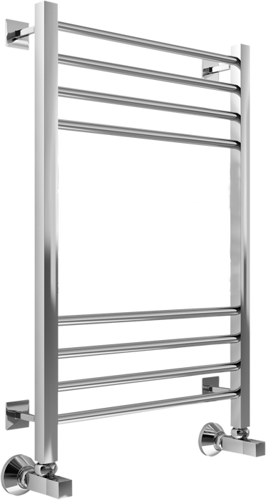 Водяной полотенцесушитель шириной 410 - 500 мм Velar Минерва Проф (800*500) 4+4, цвет серый