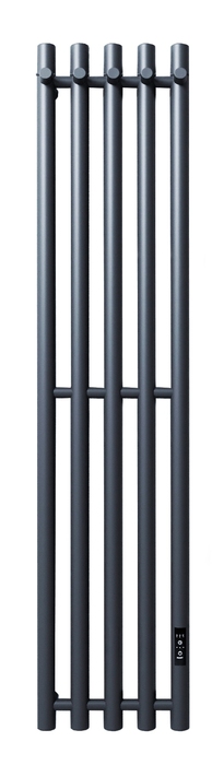 Электрический полотенцесушитель вертикальная лесенка Velar Стайл R 1000 5 сек, сухой тэн, скр монтаж+5 крючка, цвет серый