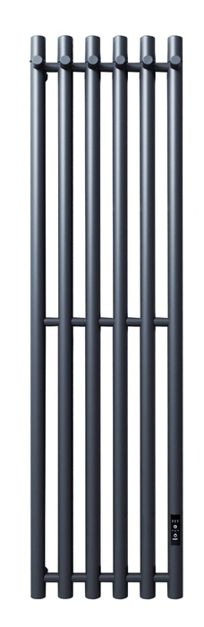 Электрический полотенцесушитель вертикальная лесенка Velar Стайл R 1000 6 сек, сухой тэн, скр монтаж+6 крючка, цвет серый