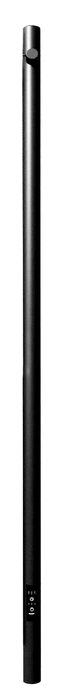 Электрический полотенцесушитель вертикальная лесенка Velar Стайл R 1800 1 сек, RAL9005, сухой тэн, скр монтаж+1 крючка, цвет черный
