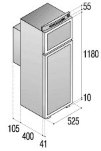 Абсорбционный автохолодильник более 60 литров Vitrifrigo VTR5150 DG - фото 2