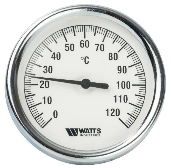Термометр биметаллический с погружной гильзой Watts спиртовой комнатный термометр rst