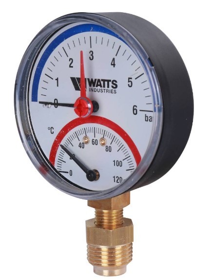 Термоманометр радиальный Watts FR 828(TMRA) 6 бар tim термоманометр аксиальный 1 2 6 бар 60шт