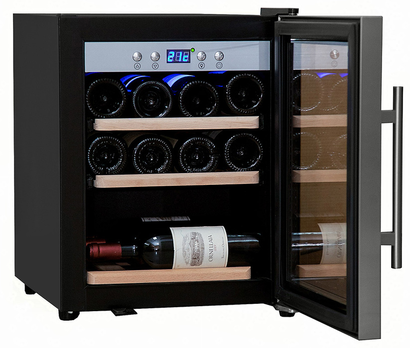 Отдельностоящий винный шкаф 12-21 бутылка Wine Craft SC-12M Grand Cru, цвет черный - фото 2