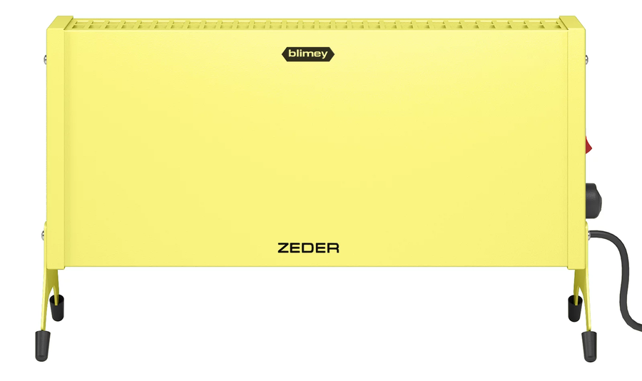 Конвектор электрический ZEDER 15MX-12 YELLOW, цвет желтый - фото 2