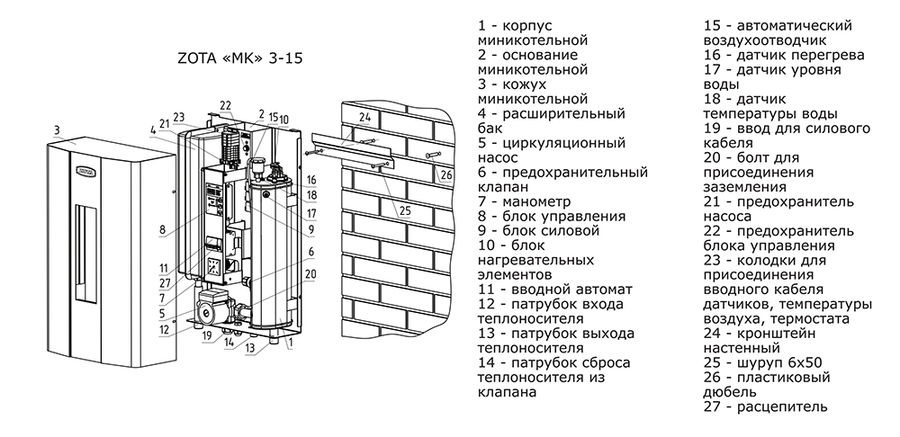 Электрический котел Zota